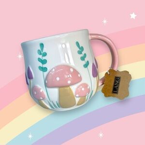 Lang hand painted mushroom mug new